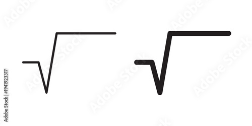 Square root icon vector illustration designs pack. EPS10