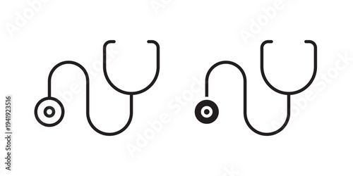 Stethoscope icon vector illustration designs pack. EPS10