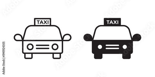 Taxi icon vector illustration designs pack. EPS10