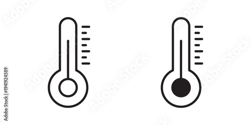 Temperature icon vector illustration designs pack. EPS10