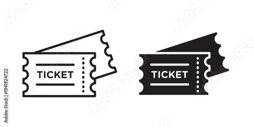Ticket icon vector illustration designs pack. EPS10