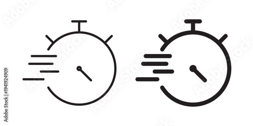 Time fast icon vector illustration designs pack. EPS10