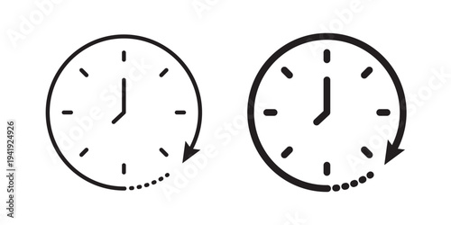 Time forward icon vector illustration designs pack. EPS10