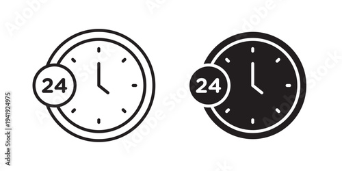 Time twenty four icon vector illustration designs pack. EPS10