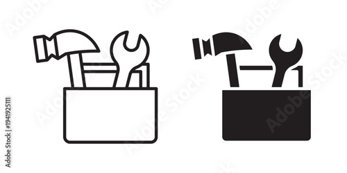 Toolbox icon vector illustration designs pack. EPS10