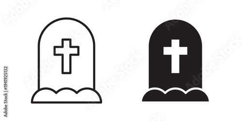 Tombstone icon vector illustration designs pack. EPS10