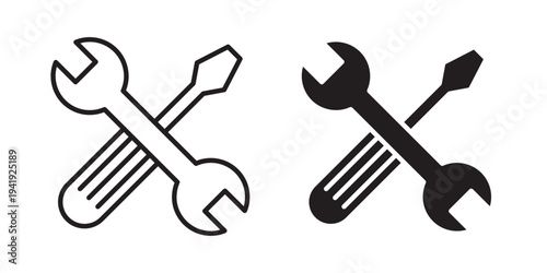 Tools and Service icon vector illustration designs pack. EPS10