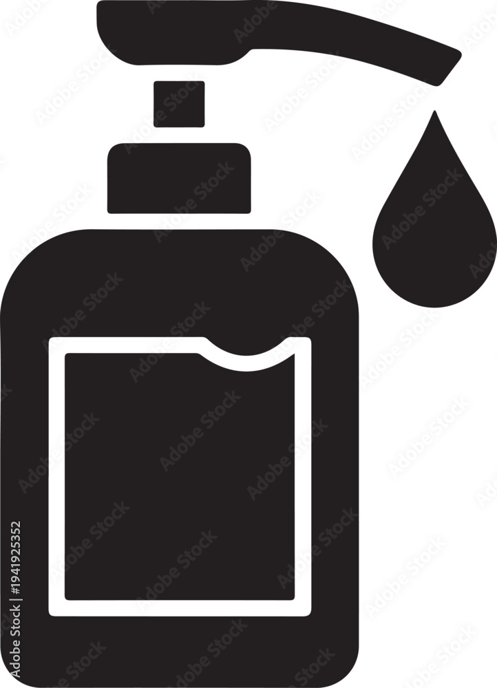 Obraz premium Lotion Soap Dispenser Vector Icon