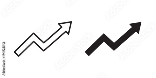 Trend Arrow icon vector illustration designs pack. EPS10