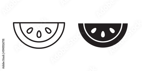 Watermelon icon vector illustration designs pack. EPS10