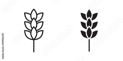 Wheat icon vector illustration designs pack. EPS10