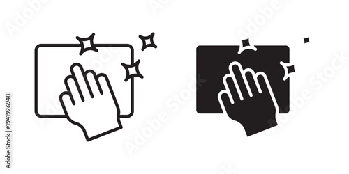 wipe icon vector illustration designs pack. EPS10