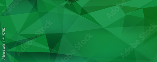 Abstract polygonal green background vector