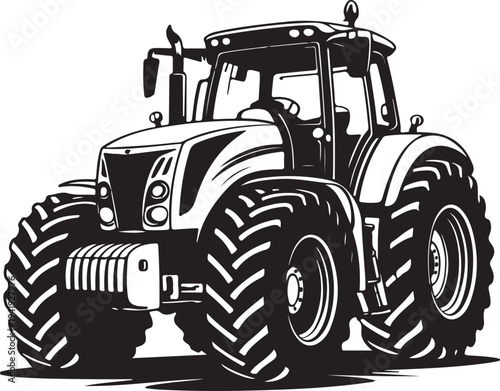 Modern traktor vector symbol