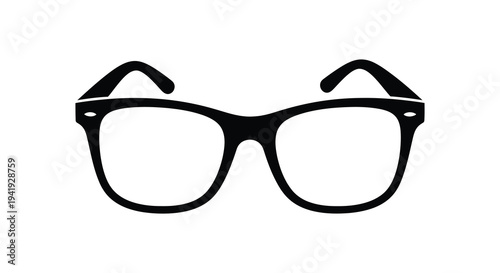 A striking black eyewear design featuring bold frames and a classic shape silhouette high quality professional