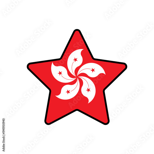 Star with the Hong Kong flag
Vector Star with the flag on a white background