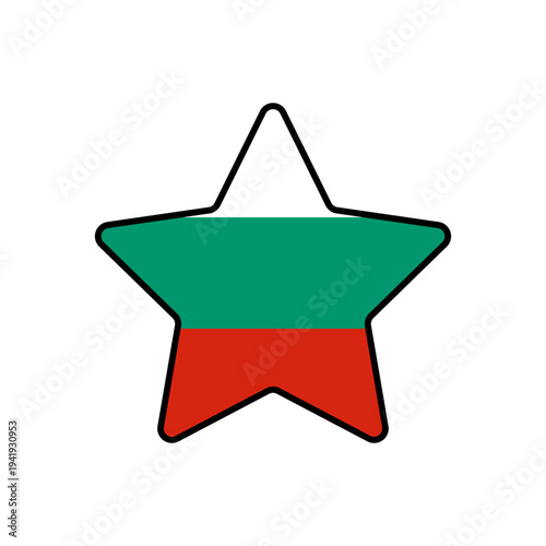 Star with the bulgaria flag
Vector Star with the flag on a white background