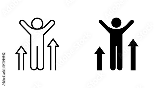 never give up succes challenge icon set. never give up succes challenge sign. vector illustration on white background