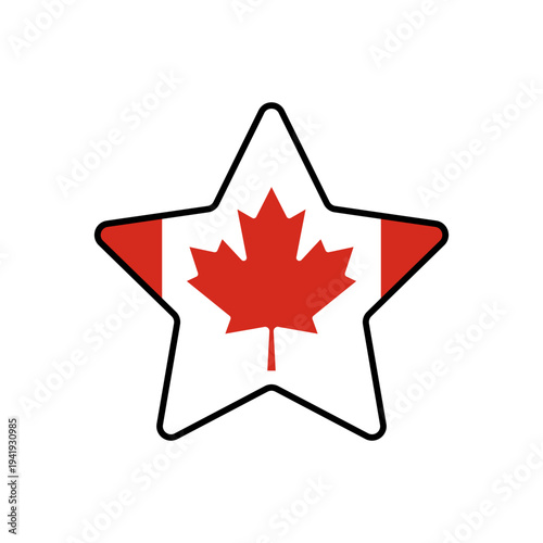 Star with the Canada flag
Vector Star with the flag on a white background