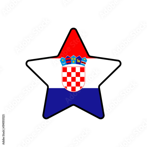 Star with the croatia flag
Vector Star with the flag on a white background