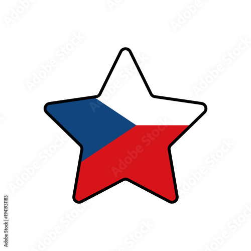 Star with the czech republic flag
Vector Star with the flag on a white background