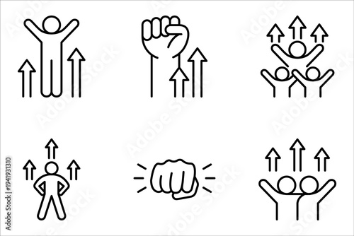 never give up succes challenge icon set. never give up succes challenge sign. vector illustration on white background