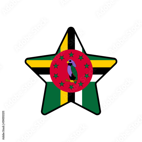 Star with the dominica flag
Vector Star with the flag on a white background