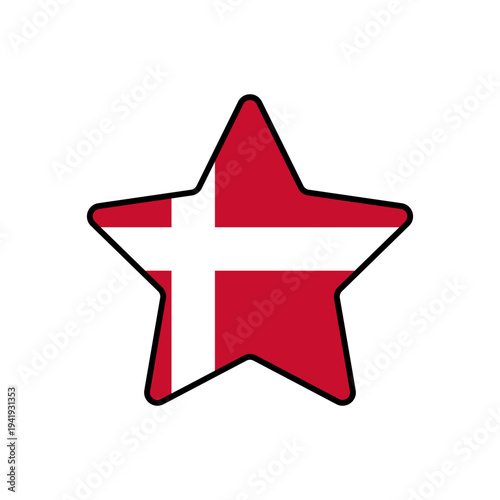 Star with the Denmark flag
Vector Star with the flag on a white background