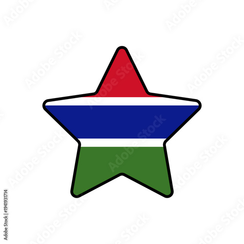 Star with the Gambia flag
Vector Star with the flag on a white background