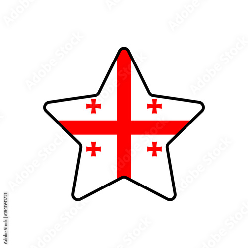 Star with the Georgia flag
Vector Star with the flag on a white background