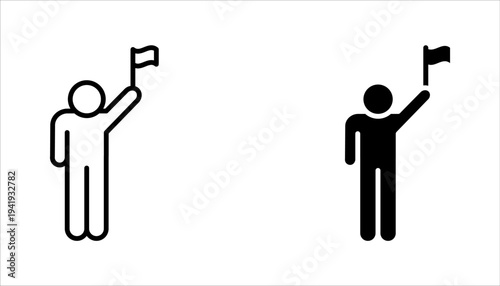 Surrender capitulate give up icon set, vector illustration on white background