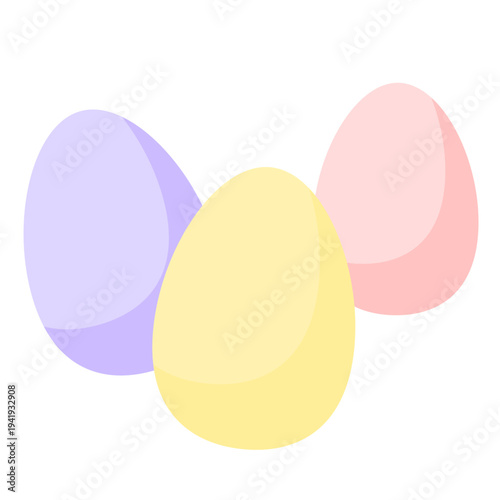 Easter Pastel Egg  isolated on Transparent. Spring Easter Holiday Drawn Traditional Cartoon Talisman Icon. Funny Happy Holiday Whimsical Egg Hunt Symbol Icon