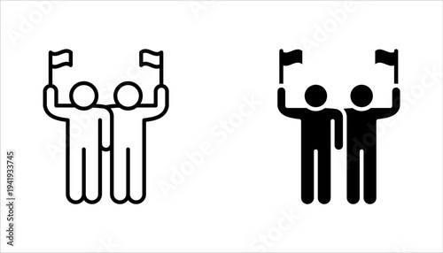 Surrender capitulate give up icon set, vector illustration on white background