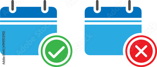 Checklist calendar icons for planning and organization