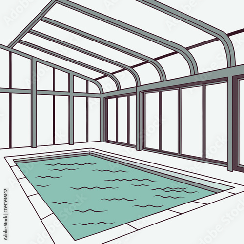 Indoor swimming pool with glass roof and walls indoor pool 2
