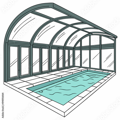 Indoor swimming pool with glass roof and walls indoor pool 4
