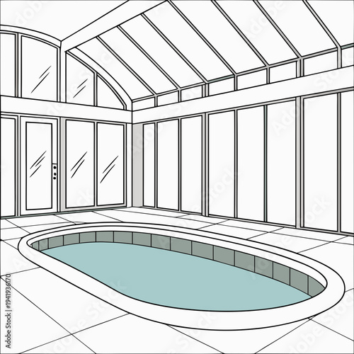 Indoor swimming pool with glass roof and walls indoor pool 5