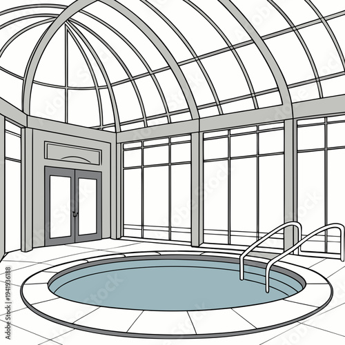 Indoor swimming pool with glass roof and walls indoor pool 6