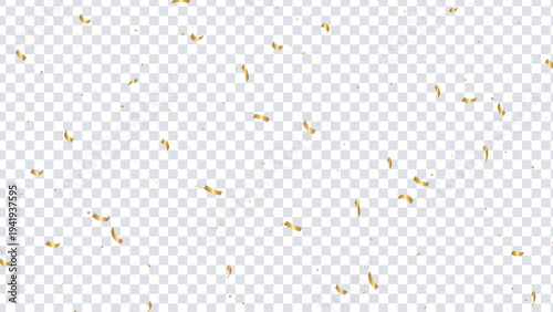 Abstract golden patterns scattered across a transparent background with a subtle gradient effect Vector illustration