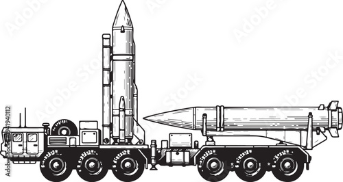 American Missile Launcher Trucks Vector
