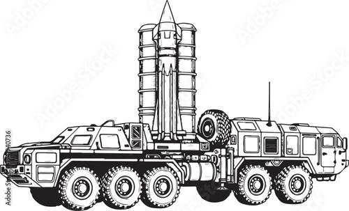 American Missile Launcher Trucks Vector