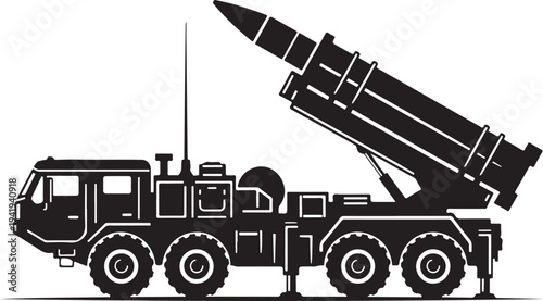 American Missile Launcher Trucks Vector
