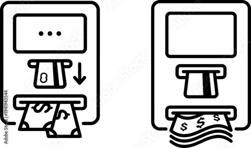 A collection of four different black silhouette icons representing various styles of household beds