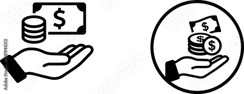 A collection of four minimalist bed icons displayed in two different styles for web interface use