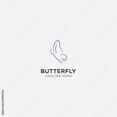 Butterfly logo template design vector illustration