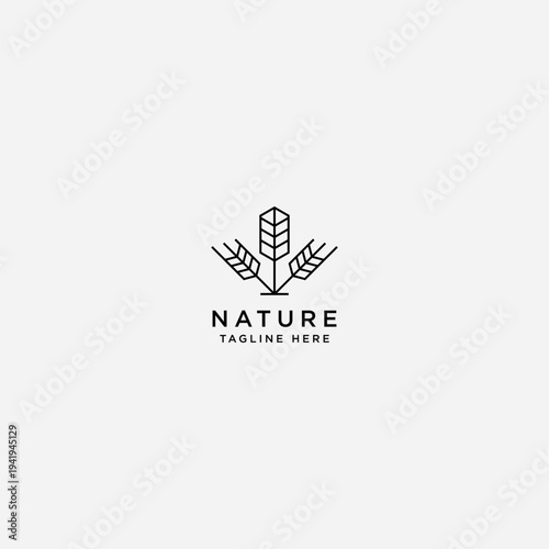 Nature logo template design vector illustration