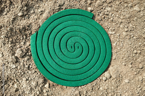 Spiral green mosquito repellent coil