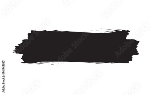 Grunge brush stroke texture black smudge mark abstract art element