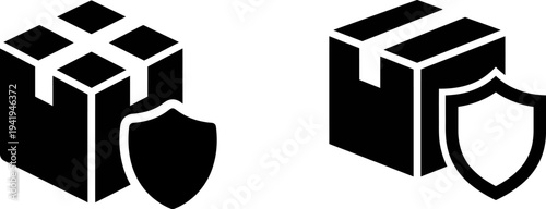 Secure packaging and protection icons for safe delivery and storage solutions