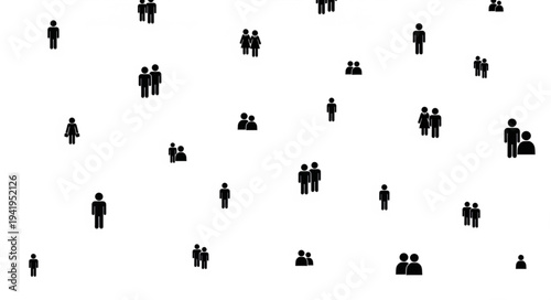 Silhouetted Crowd of People - A Visual Representation of Society.